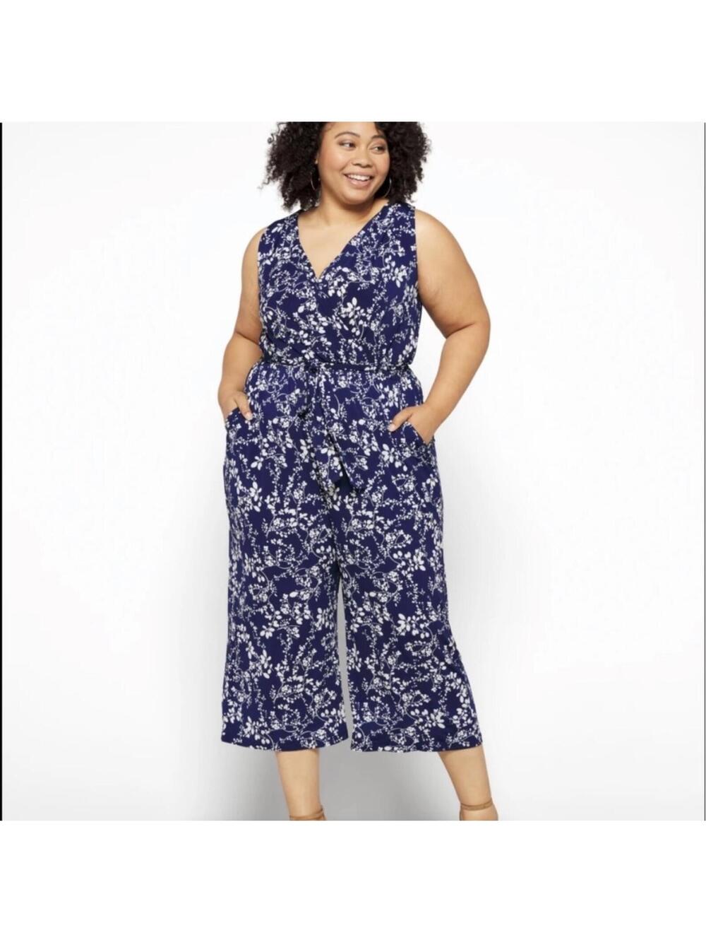 Kaileigh 2X Cropped Jumpsuit